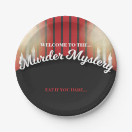 Mystery Dinner van Classy Red en Black Murder Papieren Bordje