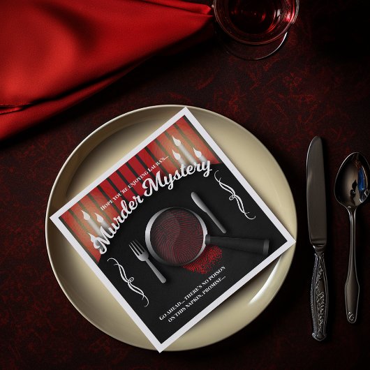 Mystery Dinner van Classy Red en Black Murder Servet