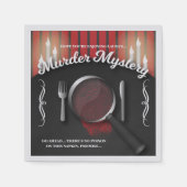 Mystery Dinner van Classy Red en Black Murder Servet (Voorkant)