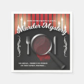 Mystery Dinner van Classy Red en Black Murder Servet (Voorkant)