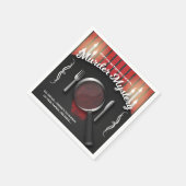 Mystery Dinner van Classy Red en Black Murder Servet (Hoek)