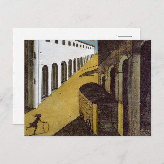 Mystery en Melancholy door Giorgio de Chirico Briefkaart (Voorkant / Achterkant)