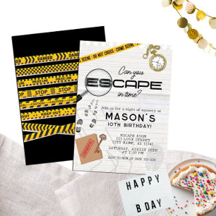 Mystery Escape Room Birthday Kaart