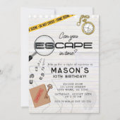 Mystery Escape Room Birthday Kaart (Voorkant)