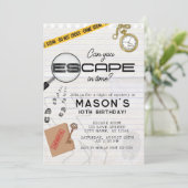 Mystery Escape Room Birthday Kaart (Staand voorkant)