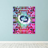 Mystery Eye en tribaal/etnisch patroon Canvas Afdruk (Insitu (Houten vloer))