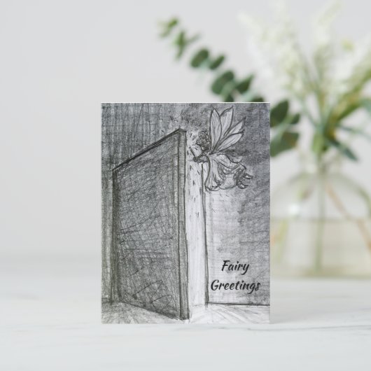 Mystery Fairy Greeting Gepersonaliseerd Art Briefk Briefkaart (Staand voorkant)