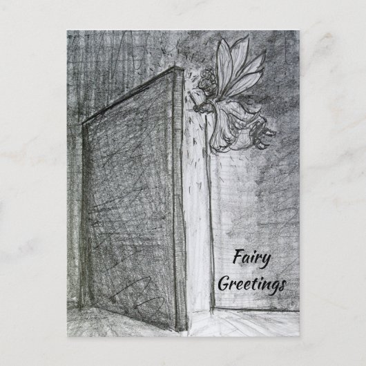 Mystery Fairy Greeting Gepersonaliseerd Art Briefk Briefkaart (Voorkant)