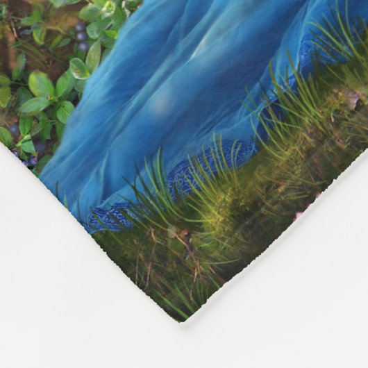 Mystery Fairytale Maiden en Prins in het bos Fleece Deken (Hoek)
