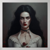 Mystery gothic vrouw vampire poster (Voorkant)