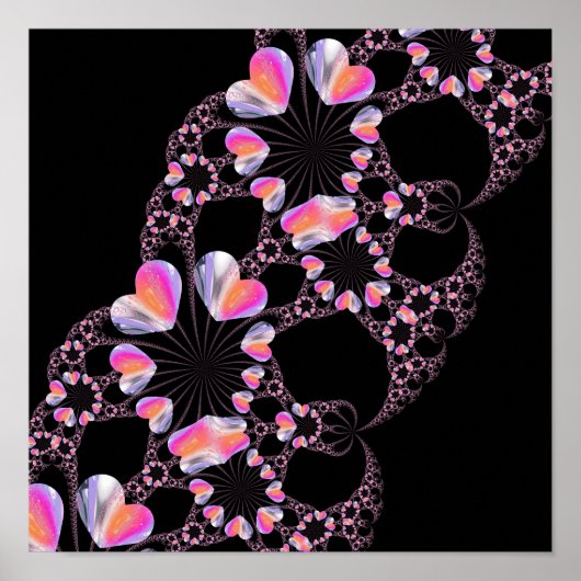 Mystery Heart Fractal Poster (Voorkant)