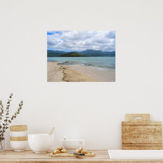 Mystery Island Vanuatu Beach Landschap Poster (Keuken)