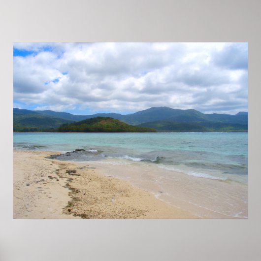 Mystery Island Vanuatu Beach Landschap Poster (Voorkant)