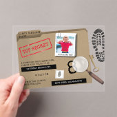 Mystery Kids Secret Agent Spy Detective Birthday Acryl Uitnodigingen (Insitu (Draagbaar))