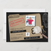 Mystery Kids Secret Agent Spy Detective Birthday Kaart (Voorkant)