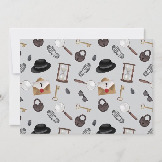 Mystery Kids Secret Agent Spy Detective Birthday Kaart (Achterkant)