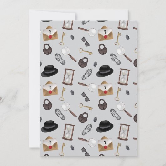 Mystery Kids Secret Agent Spy Detective Birthday Kaart (Achterkant)