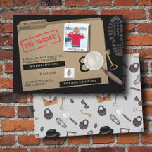 Mystery Kids Secret Agent Spy Detective Birthday