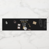 Mystery Kids Secret Agent Spy Detective Birthday Waterfles Etiket (Enkel label)