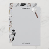 Mystery Kids Secret Agent Spy Detective Theme Bedankkaart (Voorkant / Achterkant)