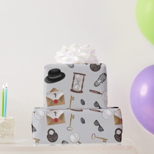 Mystery Kids Secret Agent Spy Detective Theme Cadeaupapier (Feestgeschenken)