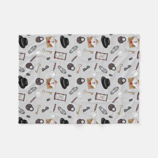 Mystery Kids Secret Agent Spy Detective Theme Fleece Deken (Voorkant (Horizontaal))