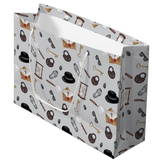 Mystery Kids Secret Agent Spy Detective Theme Groot Cadeauzakje (Voorkant Gekanteld)