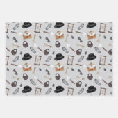 Mystery Kids Secret Agent Spy Detective Theme Inpakpapier Vel (Voorkant 3)