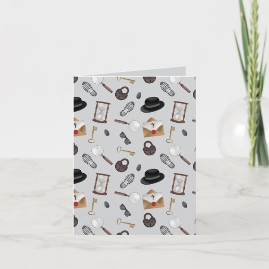 Mystery Kids Secret Agent Spy Detective Theme Kaart (Voorkant)