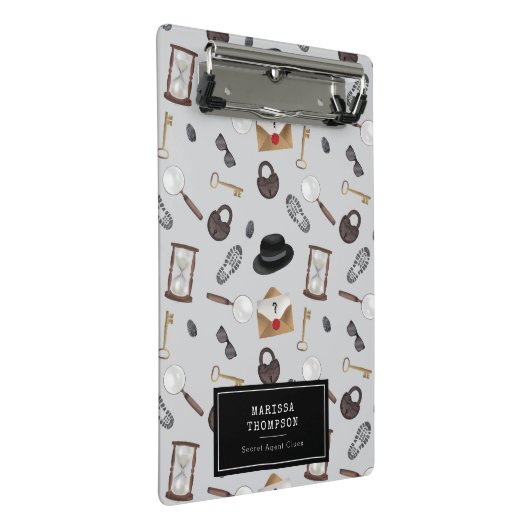 Mystery Kids Secret Agent Spy Detective Theme Mini Klembord (Schuin)