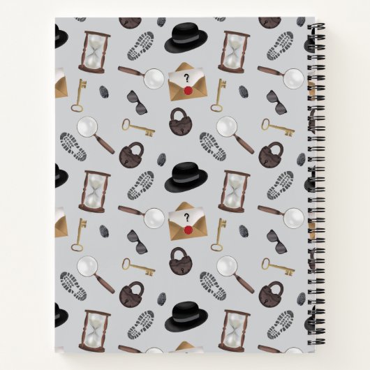 Mystery Kids Secret Agent Spy Detective Theme Notitieboek (Achterkant)