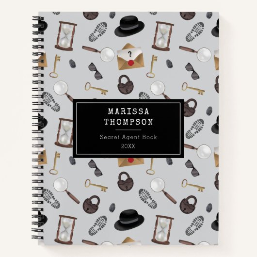 Mystery Kids Secret Agent Spy Detective Theme Notitieboek (Voorkant)