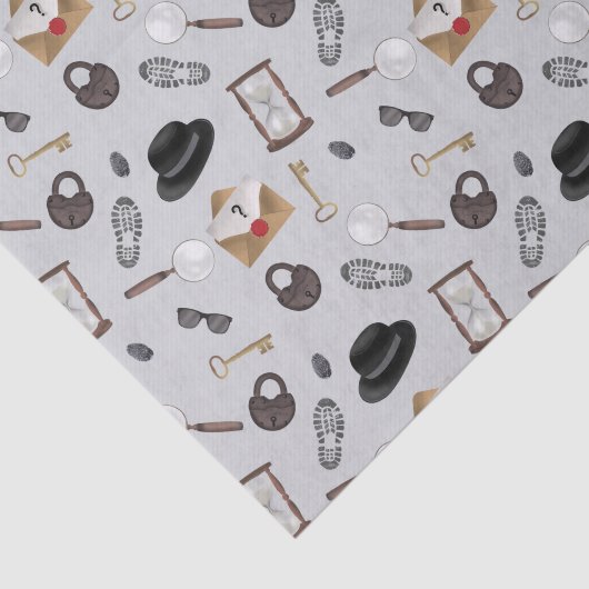 Mystery Kids Secret Agent Spy Detective Theme Tissuepapier (Detail)