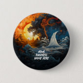 Mystery Kingdom Yin Yang Martial Arts Ronde Button (Voorkant)