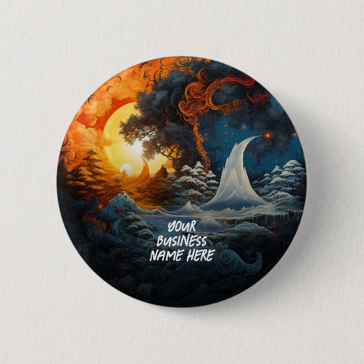 Mystery Kingdom Yin Yang Martial Arts Ronde Button (Voorkant)