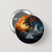 Mystery Kingdom Yin Yang Martial Arts Ronde Button (Voorkant /achterkant)