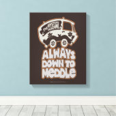 Mystery Machine "Altijd omlaag naar middelpunt" Canvas Afdruk (Insitu (Houten vloer))