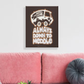 Mystery Machine "Altijd omlaag naar middelpunt" Canvas Afdruk (Insitu (Woonkamer))