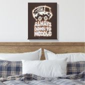 Mystery Machine "Altijd omlaag naar middelpunt" Canvas Afdruk (Insitu (Slaapkamer))