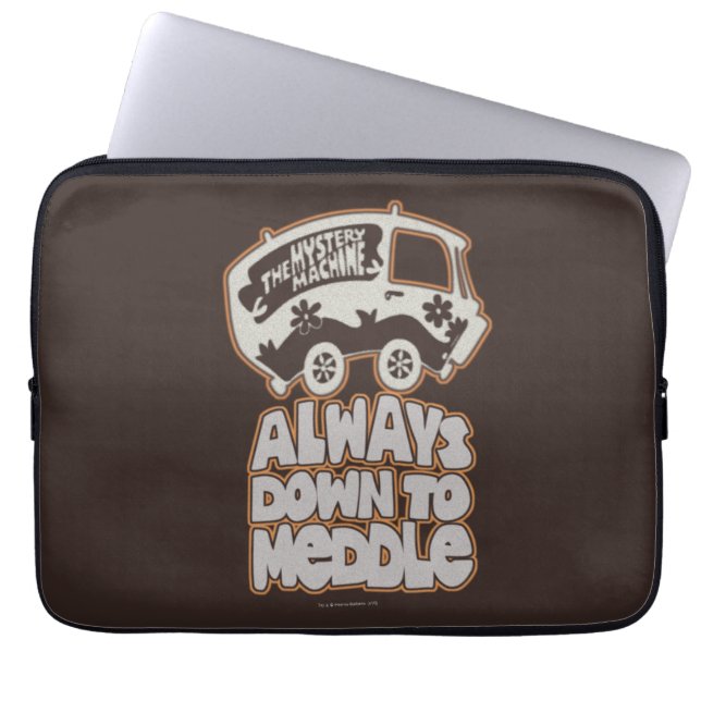 Mystery Machine "Altijd omlaag naar middelpunt" Laptop Sleeve (Voorkant)