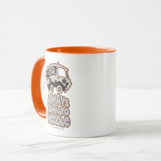 Mystery Machine "Altijd omlaag naar middelpunt" Mok (Voorkant links)