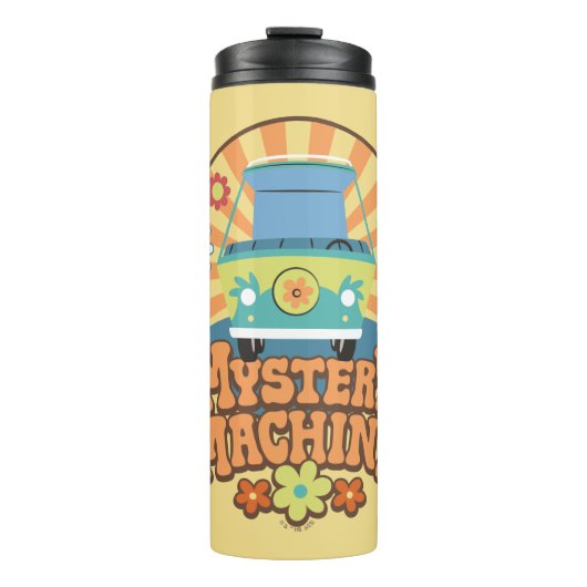 Mystery Machine Bus Bloem Grafisch Thermosbeker (Voorkant)