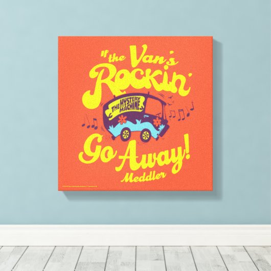 Mystery Machine "If The Van's Rockin'..." Canvas Afdruk (Insitu (Houten vloer))