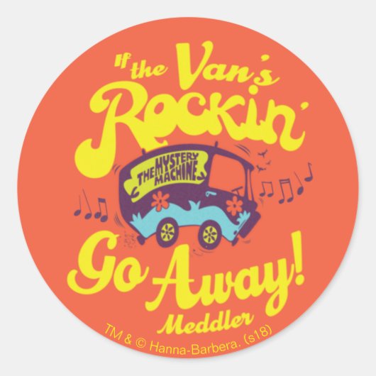 Mystery Machine "If The Van's Rockin"..." Ronde Sticker (Voorkant)