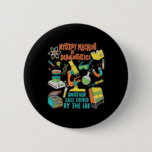 Mystery Machine of Diagnostics Lab Week 2025 Lab S Ronde Button 5,7 Cm (Voorkant)