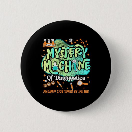 Mystery Machine Of Diagnostics Lab Week 2025 Med L Ronde Button 5,7 Cm (Voorkant)