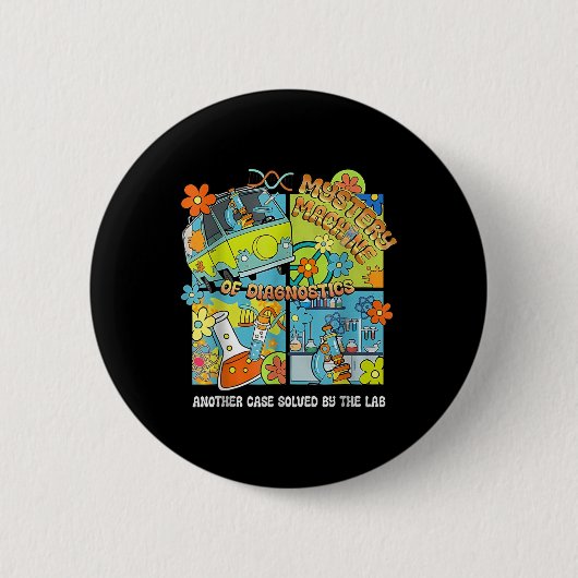 Mystery Machine Of Diagnostics Lab Week 2025 Med L Ronde Button 5,7 Cm (Voorkant)