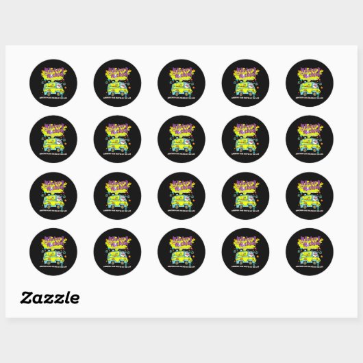 Mystery Machine Of Diagnostics Lab Week 2025 Med L Ronde Sticker (Vel)