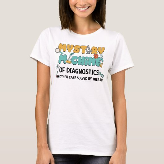 Mystery Machine Science Lab Grappige Microbiologie T-shirt (Voorkant)