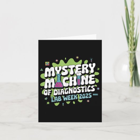 Mystery Machine Van Diagnostics Lab Week 2025 Grap Kaart (Voorkant)